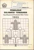 Southeast Sulawesi Population Results Of 1985 Registration